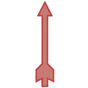 One Way Arrow Filled Machine Embroidery Design Digitized Pattern