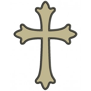 Victorian Simple Cross Applique Machine Embroidery Design Digitized Pattern