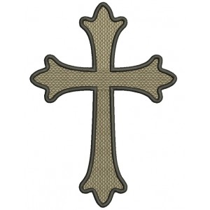 Victorian Simple Cross Filled Machine Embroidery Design Digitized Pattern