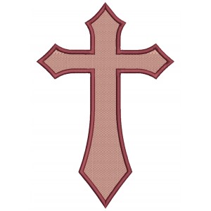 Cross Religious Catholic or Christian Filled  Machine Embroidery Digitized Design Pattern