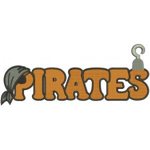 Pirates Big Font Filled Machine Embroidery Digitized Design Pattern