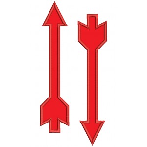 Two Arrows Applique Machine Embroidery Digitized Design Pattern
