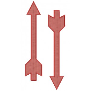 Two Arrows Filled Machine Embroidery Digitized Design Pattern
