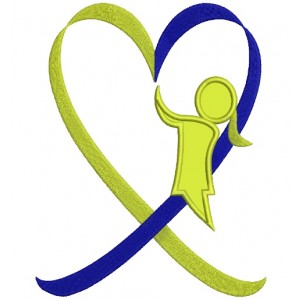 Down Syndrome Awareness Heart Girl Applique Machine Embroidery Digitized Design Pattern