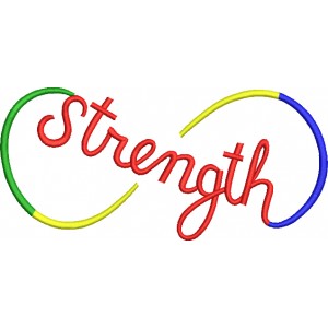 Strength Autism Awareness Filled Machine Embroidery Digitized Design Pattern