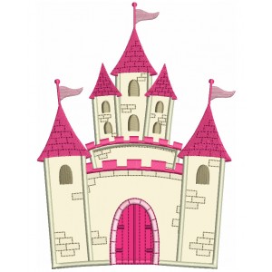 Princess Palace Applique Machine Embroidery Digitized Design Pattern