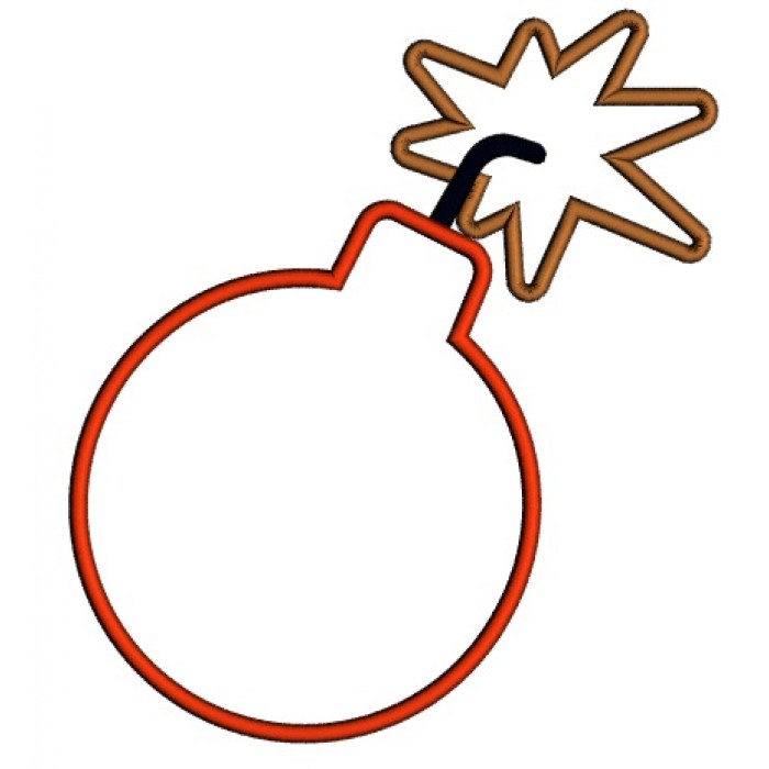 Kaboom Big Explosion Cartoon Bomb Applique Machine Embroidery Digitized ...