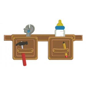 Baby Tool Belt Applique Machine Embroidery Digitized Design Pattern