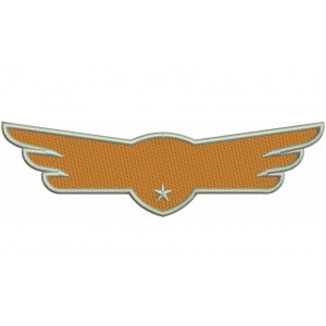 Airplaine Wings Filled Machine Embroidery Digitized Design Pattern