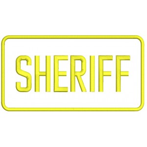 Sheriff Filled Machine Embroidery Digitized Design Pattern