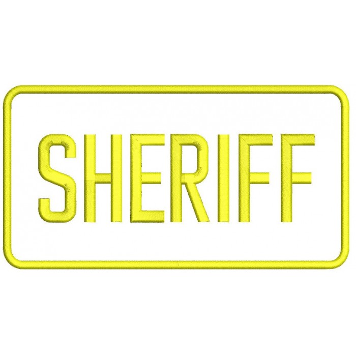 Sheriff Filled Machine Embroidery Digitized Design Pattern