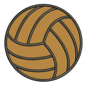 Volleyball Sports Applique Machine Embroidery Digitized Design Pattern