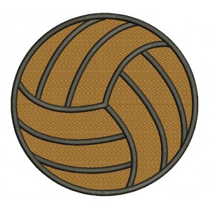 Volleyball Sports Filled Machine Embroidery Digitized Design Pattern