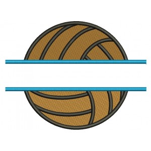 Volleyball Sports Split Filled Machine Embroidery Digitized Design Pattern