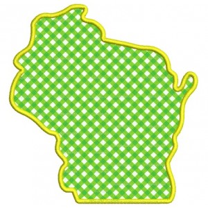 Wisconsin State Applique Machine Embroidery Digitized Design Pattern