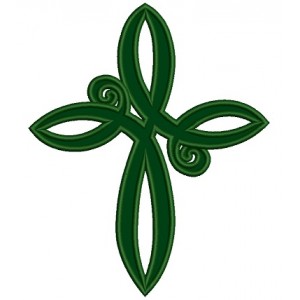 Curly Celtic Knot Applique Machine Embroidery Digitized Design Pattern