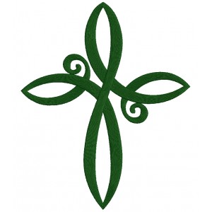 Curly Celtic Knot Filled Machine Embroidery Digitized Design Pattern