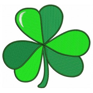 Three Hearts Shamrock Irish Filled Machine Embroidery Digitized Design Pattern