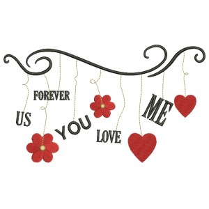Love Forever Filled Machine Embroidery Digitized Design Pattern