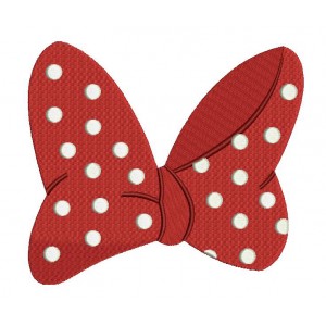 Looks Like a Minnie Mouse Bow Filled Machine Embroidery Digitized Design Pattern