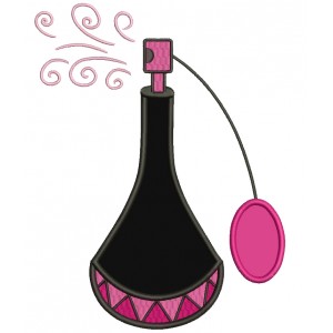 Perfume Bottle Applique Machine Embroidery Digitized Design Pattern