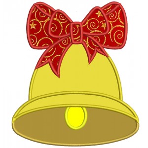 Big Bell Applique Machine Embroidery Digitized Design Christmas Pattern
