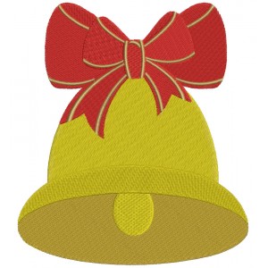 Big Bell Filled Machine Embroidery Digitized Design Christmas Pattern