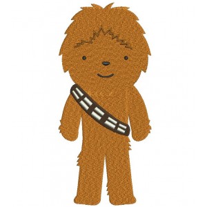 Looks Like Chubaka From Star Wars Filled Machine Embroidery Digitized Design Pattern