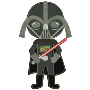 Looks Like Darth Vader From Star Wars Applique Machine Embroidery Digitized Design Pattern