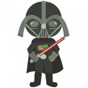 Looks Like Darth Vader From Star Wars Filled Machine Embroidery Digitized Design Pattern