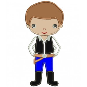 Looks Like Han Solo From Star Wars Applique Machine Embroidery Digitized Design Pattern