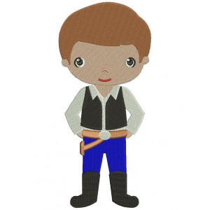 Looks Like Han Solo From Star Wars Filled Machine Embroidery Digitized Design Pattern