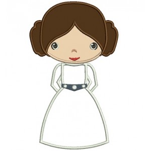 Looks Like Princess Leia Organa From Star Wars Applique Machine Embroidery Digitized Design Pattern