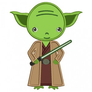 Looks Like Yoda From Star Wars Applique Machine Embroidery Digitized Design Pattern