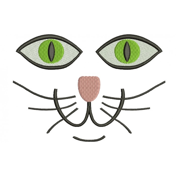 Cat Eyes Filled Machine Embroidery Digitized Design Pattern