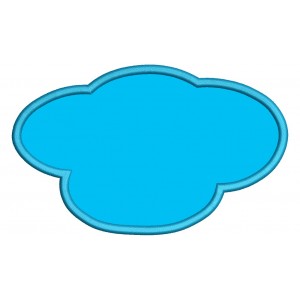 Cloud Applique Machine Embroidery Digitized Design Pattern