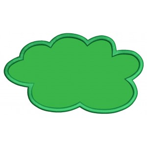 Cloud Callout Applique Machine Embroidery Digitized Design Pattern