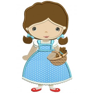 Looks Like Dorothy from Wizard of OZ Applique Machine Embroidery Digitized Design Pattern