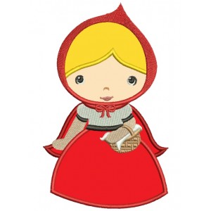 Looks Like Red Riding Hood Applique Machine Embroidery Digitized Design Pattern