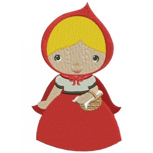 Looks Like Red Riding Hood Filled Machine Embroidery Digitized Design Pattern