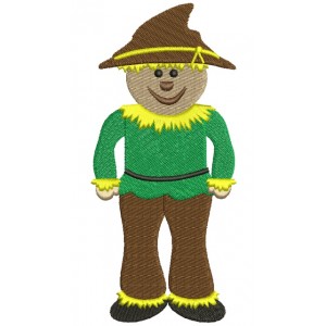 Looks Like Scarecrow from Wizard of OZ Filled  Machine Embroidery Digitized Design Pattern