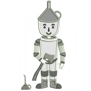 Looks Like Tin Man from Wizard of OZ Applique Machine Embroidery Digitized Design Pattern