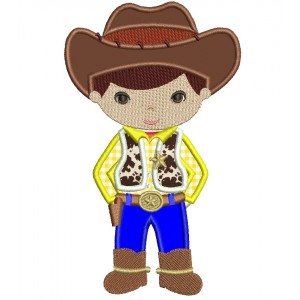 Looks Like Woody From Toy Story Cowboy Applique Machine Embroidery Digitized Design Pattern