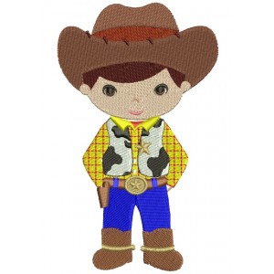 Looks Like Woody From Toy Story Cowboy Filled Machine Embroidery Digitized Design Pattern