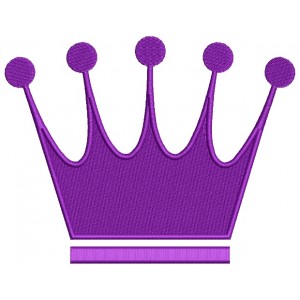 Majestic Crown Filled Machine Embroidery Digitized Design Pattern