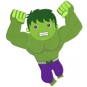Looks Like Angry Hulk Superhero Filled Machine Embroidery Digitized Design Pattern