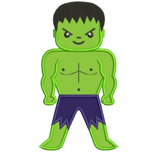 Looks Like Hulk Superhero Applique Machine Embroidery Digitized Design Pattern