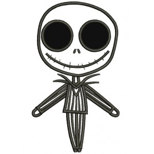 Looks Like Jack Skellington from night before christmas Applique Machine Embroidery Digitized Design Pattern