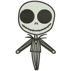Looks Like Jack Skellington from night before christmas Filled Machine Embroidery Digitized Design Pattern
