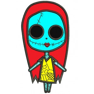 Looks Like Sally Skellington from night before christmas Applique Machine Embroidery Digitized Design Pattern
